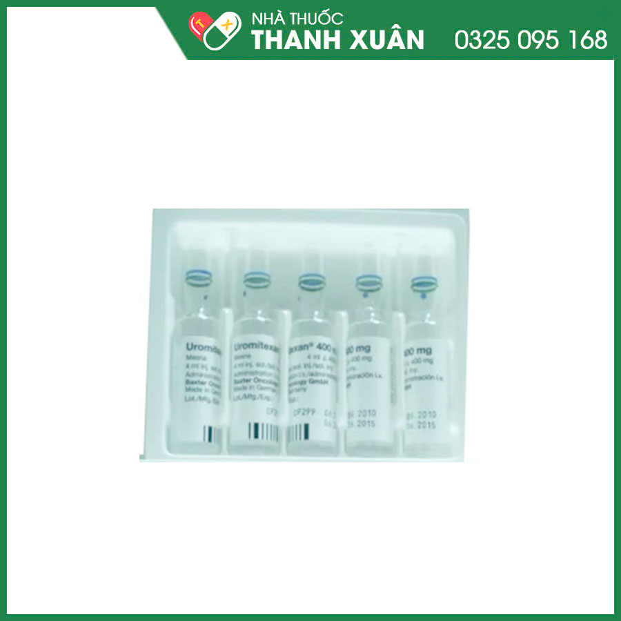 Uromitexan 400mg thuốc phòng ngừa độc tính trên niệu đạo do sử dụng oxazaphosphorines
